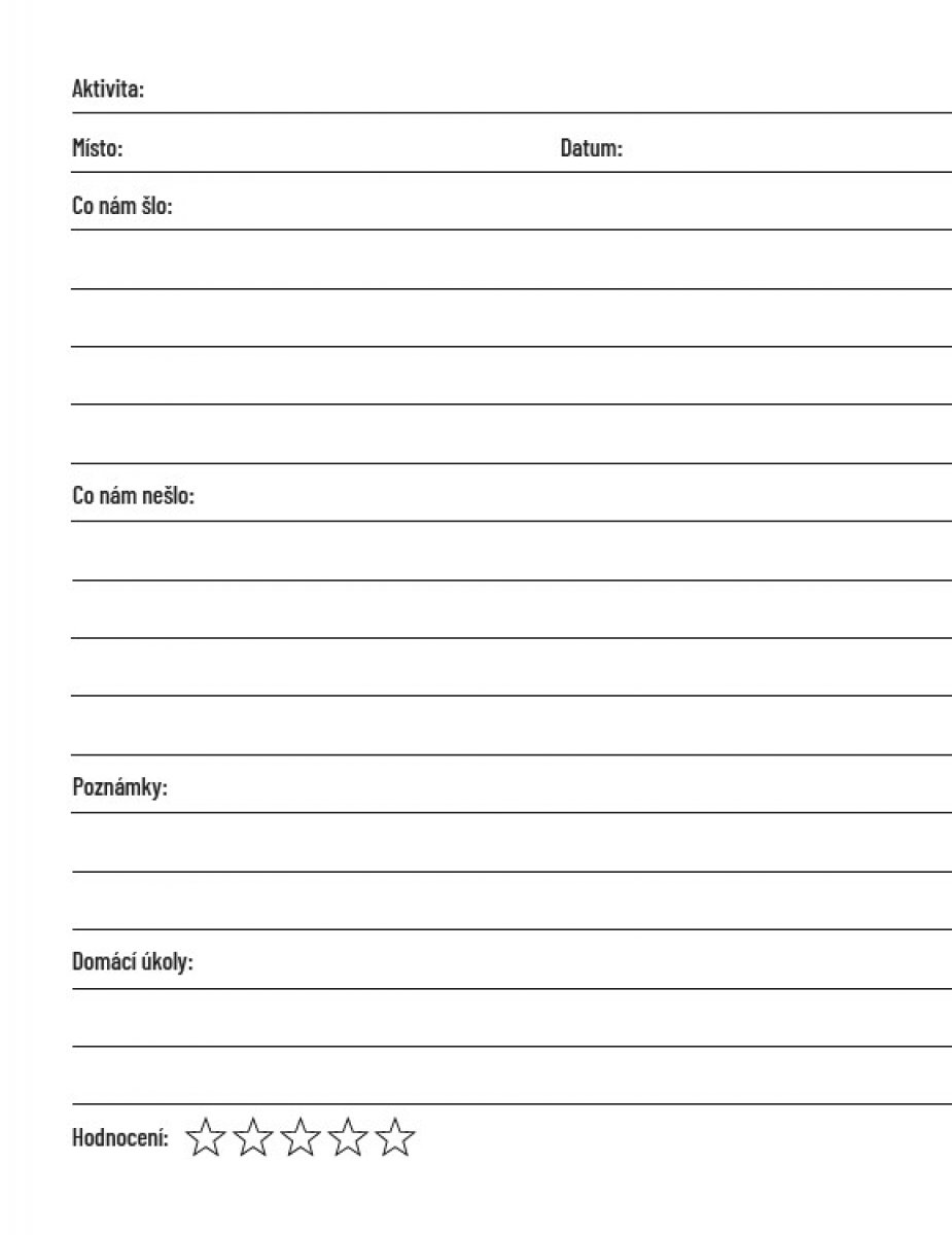 Hafíkův tréninkový deník